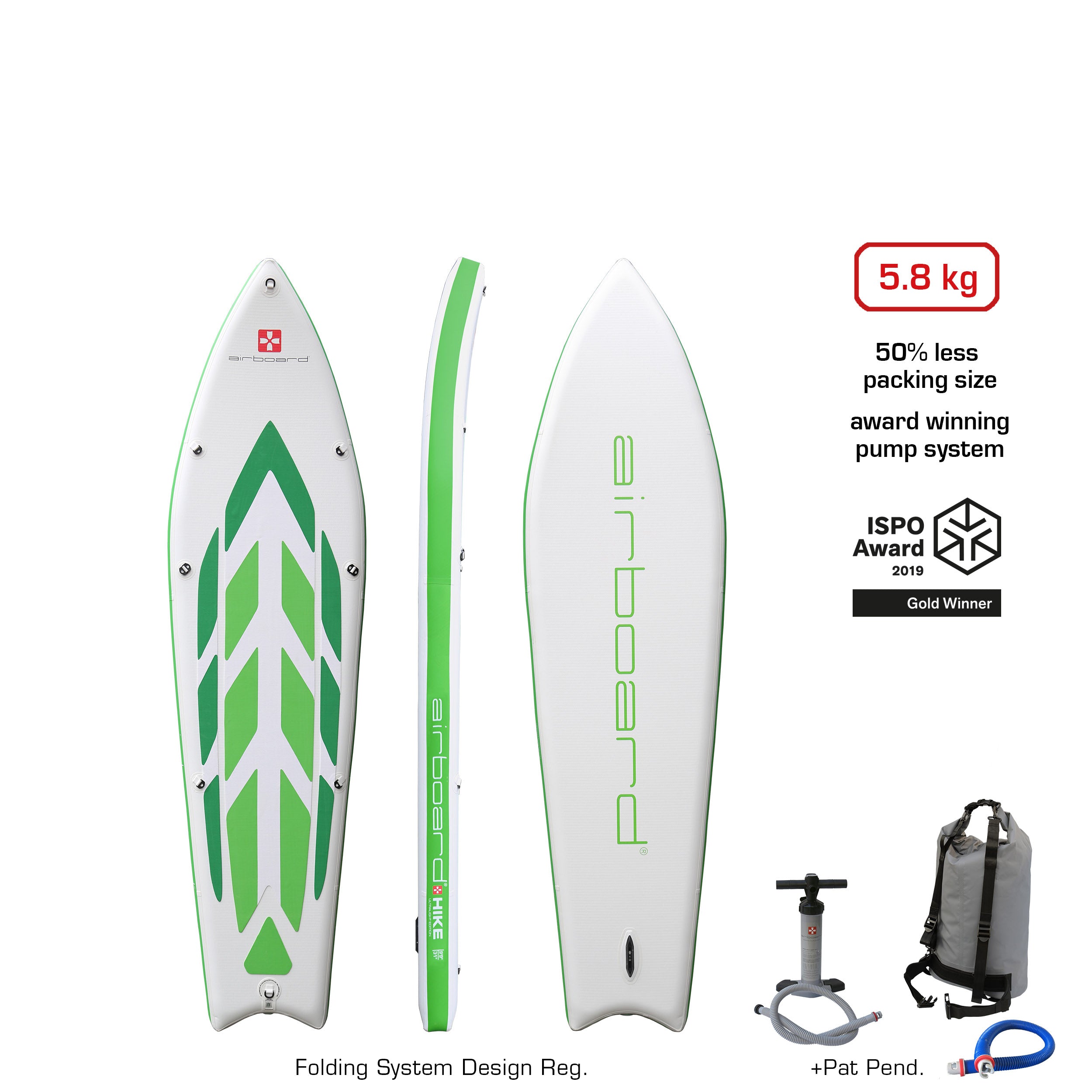 Airboard HIKE Ultralight Green 9'9''